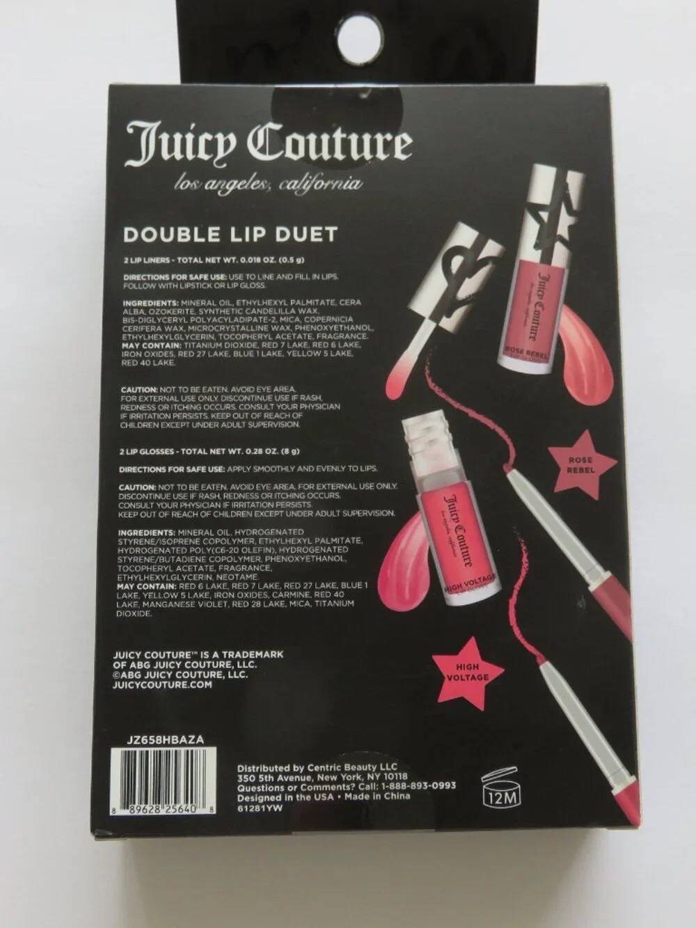 (#143) Juicy Couture Double Lip Duet - High Voltage & Rose Rebel (Pink/Coral)